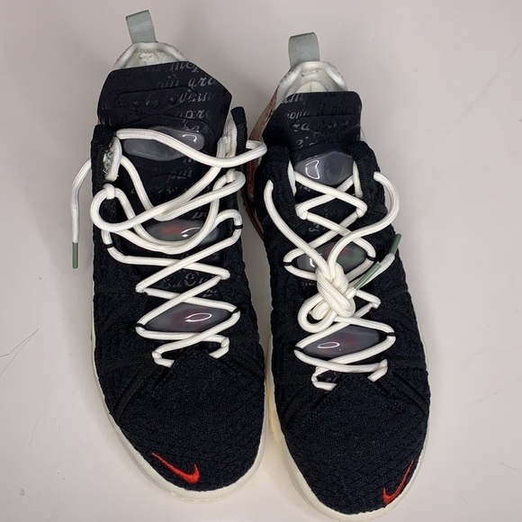 Nike lebron XVIII black noir university red rouge sneaker men 7 athlete men’s - Picture 2 of 11